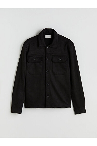 LC Waikiki Regular Fit Uzun Kollu Süet Erkek Gömlek Ceket