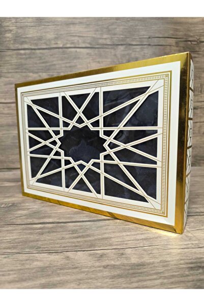 Haktan Yayın Dağıtım Silk Prayerye Mat Begüm Set Boxed Version Gold Navy Blue