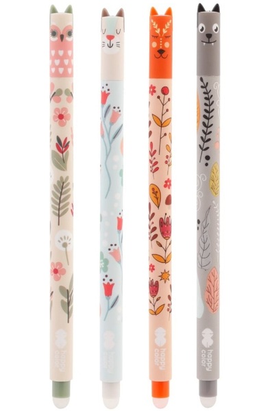 HAPPY COLOR Roller gel cu rescriere, 0.5 mm, albastru, Floral Art, Happy Color, diverse culori