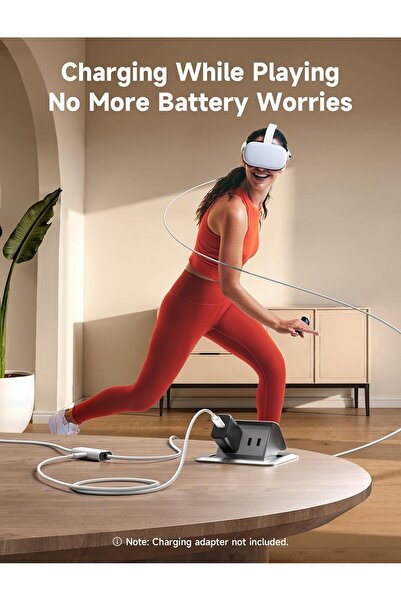 jsaux Link Cable 5M with Charging Compatible with Meta Quest 3S/Quest3/2/Pro Accessories