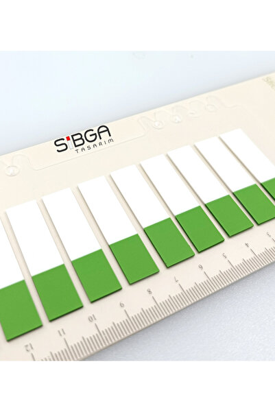 sibga tasarım Transparent Green Half Post-It Note Post-It Note. Book Mark Bookmark Post-It Sticker 200 Sheets