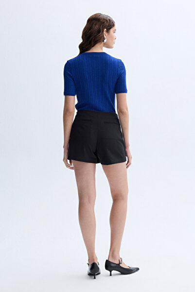 Mudo BİSİKLET YAKA OVERSIZE KISA KOLLU TRİKO KAZAK