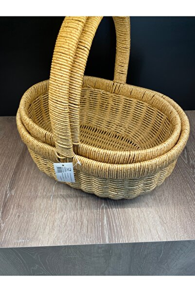 Kayra Stone İkili oval saplı çok amaçlı organize sepet