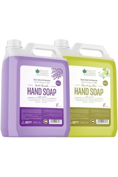 bliss of earth سائل غسيل اليدين، عبوة إعادة تعبئة، منعشة برائحة اللافندر والح...