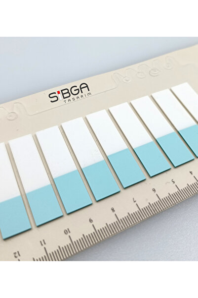 sibga tasarım Transparent Blue Half Postit Post-It Post It. Book Mark Bookmark Post-It Sticker 200 Sheets