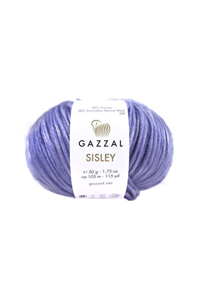 Gazzal سيسلي 58% صوف ميرينو 42% فيسكوز – 50 جرام 105 متر خيط حياكة لامع-5732-...