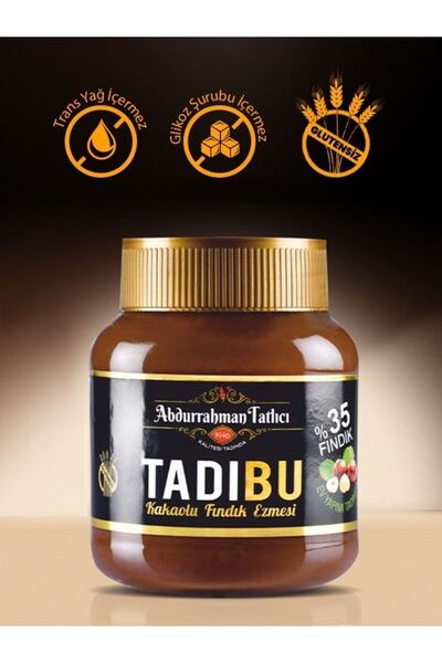 Abdurrahman Tatlıcı Tadıbu Glutensiz Kakaolu Fındık Ezmesi 330 Gr.