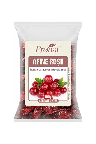 Pronat Foil Afine rosii uscate (merisoare, cranberry), 100g Pronat