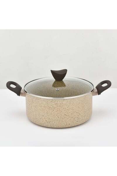 Danube Home طاجن أساسي مع غطاء 24 سم - وعاء طهي آمن بالحث الحراري، غير لاصق ومتين