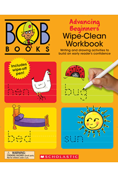 Scholastic Bob Books - Wipe-Clean Workbook: Advancing Beginners Phonics, Ages 4 and Up, Kindergarten (Stage 2: