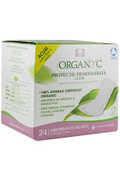Organyc Thin cotton daily pads individually wrapped 24 pcs