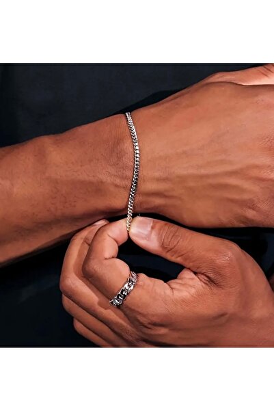 derokas 316 L Men's Steel Italian Bracelet Does Not Tarnish