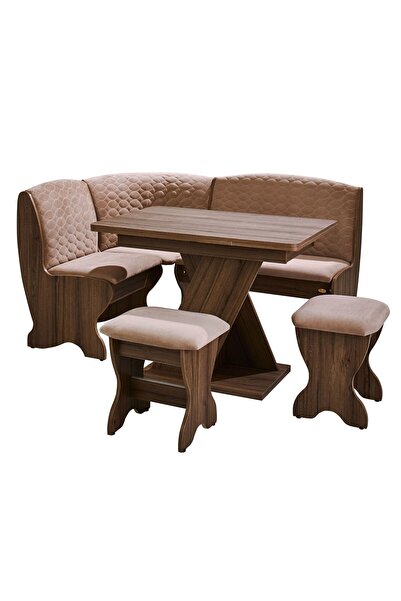 VENITIVO VINDEM CELOR INTELIGENTI Kitchen corner set with storage box, 2 stoo...