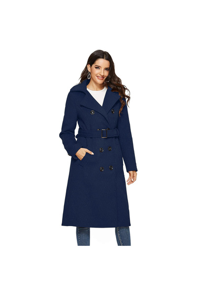 Sacrosa Aksesuarlı Kaşe Kaban Kemer Detaylı