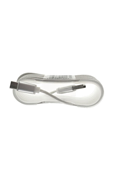 OEM USB 2.0 to USB Type C cable, textile sheath, 140cm, white