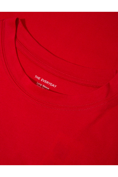 Marks & Spencer Saf Pamuklu Uzun Kollu T-Shirt