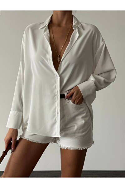 My Blog Ecru Crepe Fabric Shirt