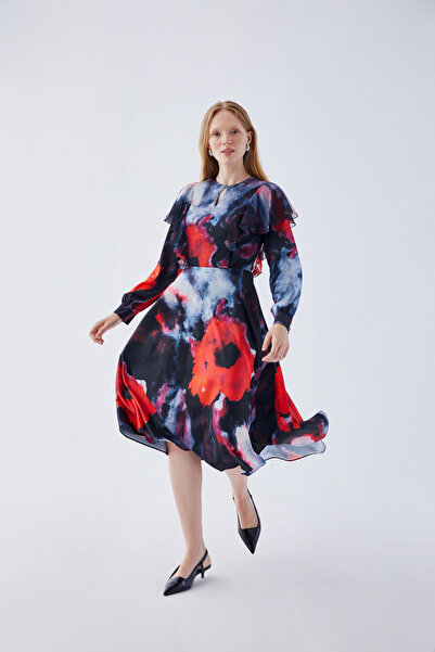 IDYL FRILLY PATTERNED DRESS