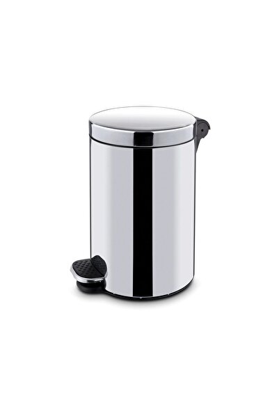 HENDI Round Trash Bin with Pedal, Stainless Steel, 5L, ø210x(H)280mm