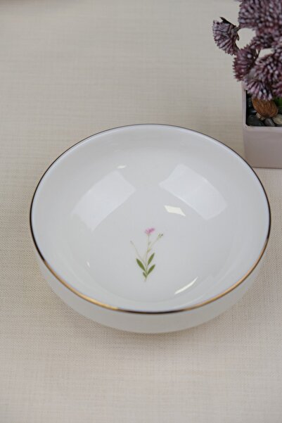 tabakevi Tabak Evi Porcelain Natura Broadcloth Gold Gilded Bowl 13.50cm Single