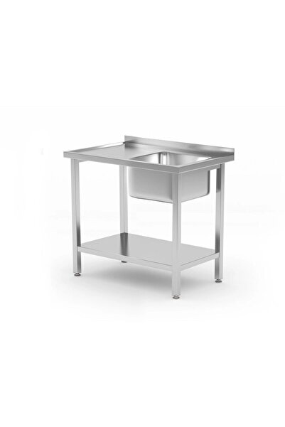 HENDI Chiuvetă cu 1 cuvă din oțel inoxidabil, Hendi, partea dreaptă, Budget L...