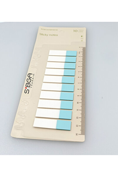 sibga tasarım ملصقات لاصقة شفافة زرقاء نصفية. علامة كتاب لاصقة 200 ورقة