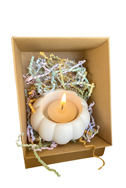 NO NAME Balkabağı Taş Tozu Mumluk ve Saksılık