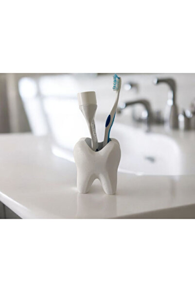 multiogz Tooth-Shaped Toothpaste and Toothbrush Stand |   Bathroom Organizer Accessory