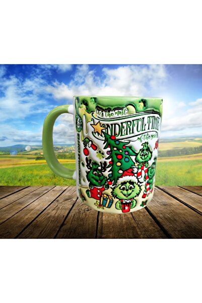 Mugs and love Grinch yılbaşı partisi hediyelik porselen kupa