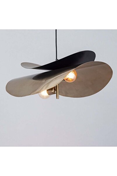 Danube Home Grace Pendant Chandelier – 70cm Diameter, Gold Iron, E27x2 Bulbs,...