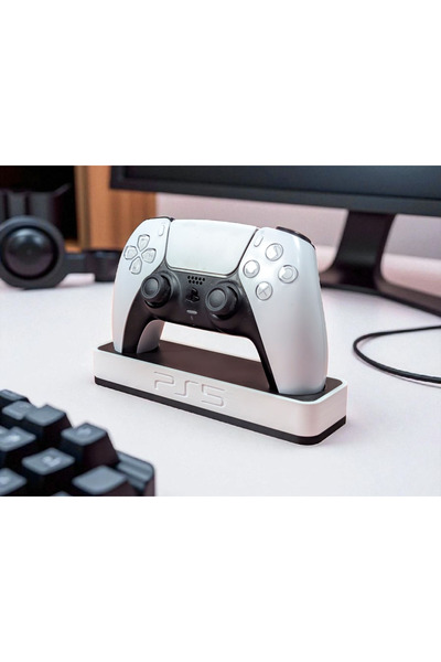 multiogz حامل ذراع DualSense بشعار PS5 - حامل ذراع ألعاب أنيق متوافق مع بلاي ...