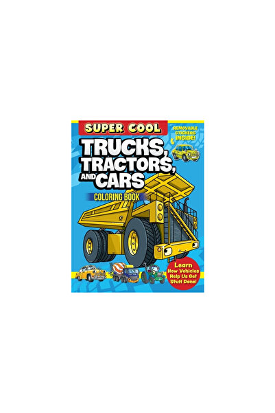 Design Originals Super Cool Trucks, Tractors, and Cars Coloring Book for Kids