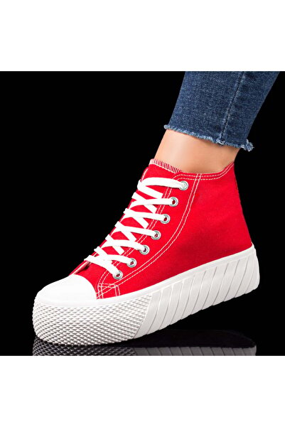 Modlet.ro Teniși roșii cu platformă pentru femei MOD10379
