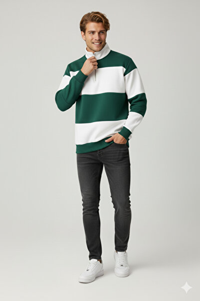 dwnwear Φούτερ με λαιμόκοψη πόλο με φερμουάρ 3 τεμαχίων