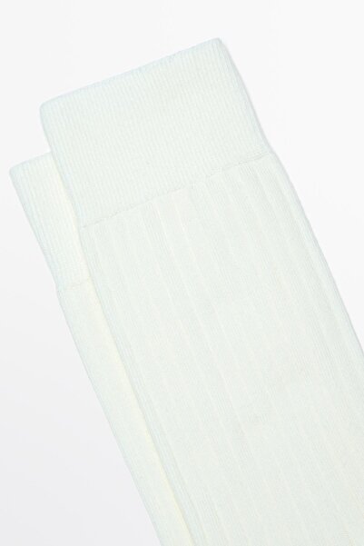 Massimo Dutti Pamuk karışımlı fitilli çorap