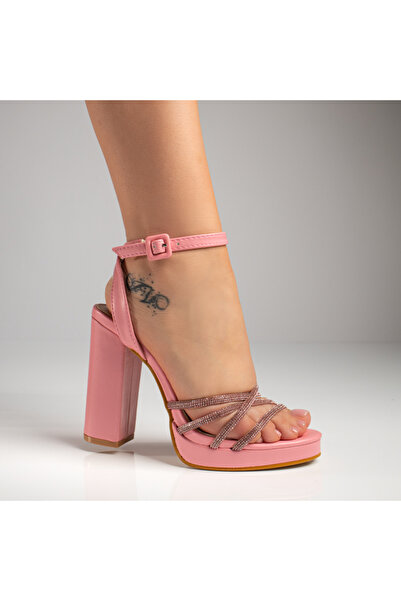 Modlet.ro Sandale roz cu platformă și toc gros pentru femei MOD08815