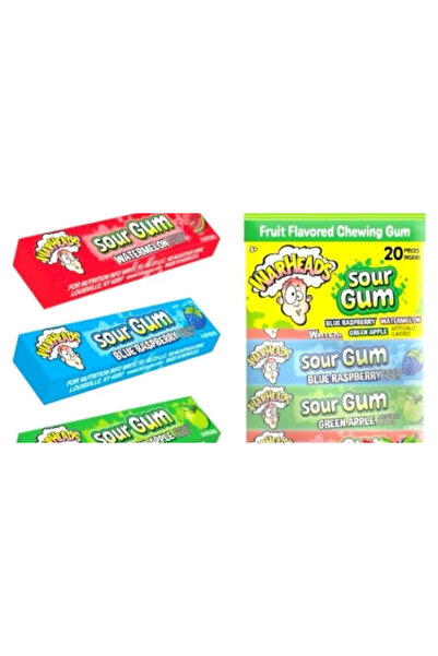 WarHeads Sour Gum Pack - 50g (Sour Gum with 4 Flavors)
