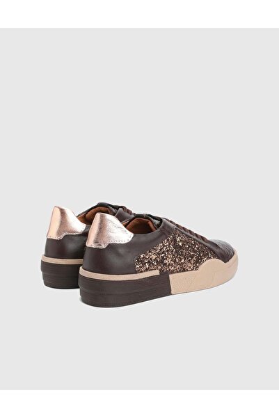 İLVİ Allure Genuine Leather Brown Women's Sports Shoes