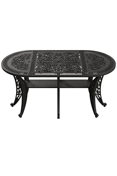 HubRom Oval Table HubRom, ISTANBUL 75x150X72 cm Black