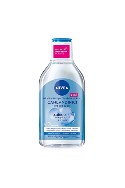 NIVEA Micellar Makyaj Temizleme Suyu Canlandırıcı Yüz,Göz ve Dudak için 400 ml