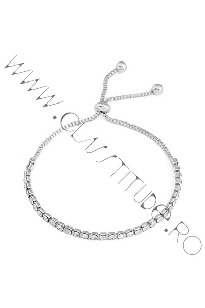 KESNUP Brățară tenis reglabilă cu cristale de zirconiu din argint