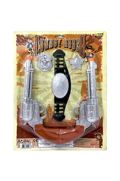 DEDE Çocuklar İçin Harika Kemerli Kovboy Oyuncak Silah Seti