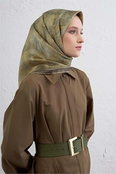 Armine Tivil Pure Silk Scarf 9433 - 36 Πράσινο Μικτό Σχέδιο