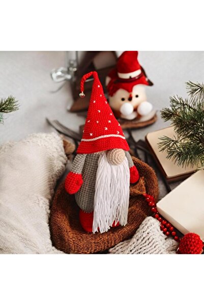 Bursa Kumaş Gnome Noel Cücesi - 35cm