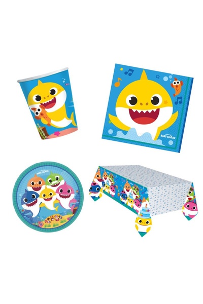 Baby Shark 33-piece party set, multicolor,