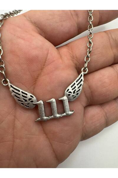 Herşey Nota 111 Angel Count Unisex Necklace – Spiritual and Meaningful Design with 60 cm Chain