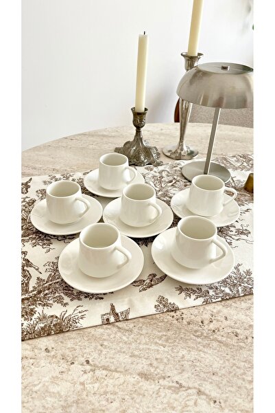 Pınar Akkuş Acar Home Porselen 6 Kişilik Kahve Fincan Takımı