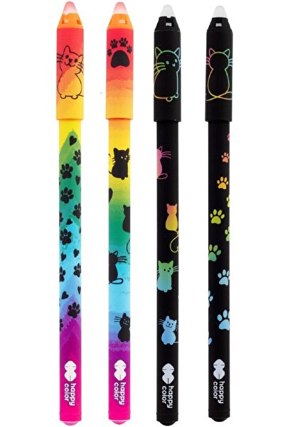 HAPPY COLOR Roller gel cu rescriere, 0.5 mm, albastru, Miaow, diverse modele