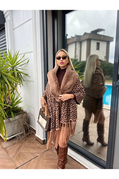 PREMİER VİE Νέο szon Σάλι με γούνινο λαιμόκοψη