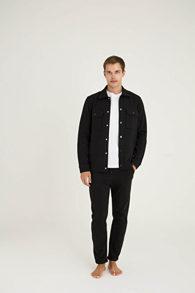 KLY 92% Cotton Men's Top and Bottom Jacket Set Outerwear Stylish Design